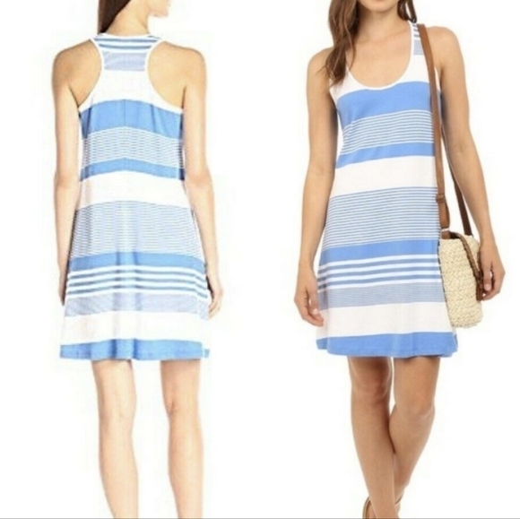 Lilly Pulitzer Blue White Striped Every Back Shirt Dress - Picture 3 of 13
